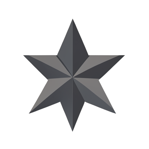 Flat Icon Estrela de cinco pontas