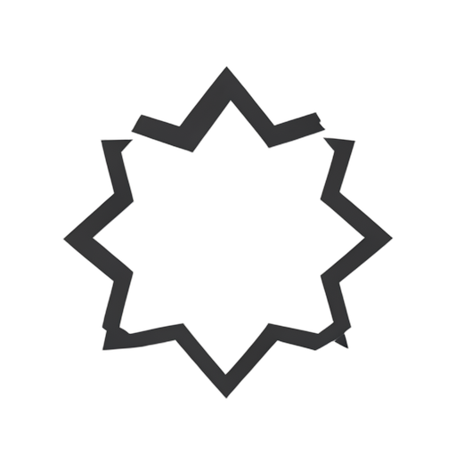 Flat Icon Estrela de oito pontas