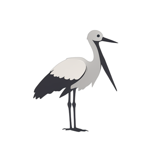 Flat Icon Stork