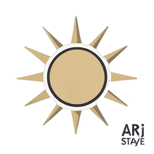Flat Icon พระอาทิตย์ที่มีรังสี