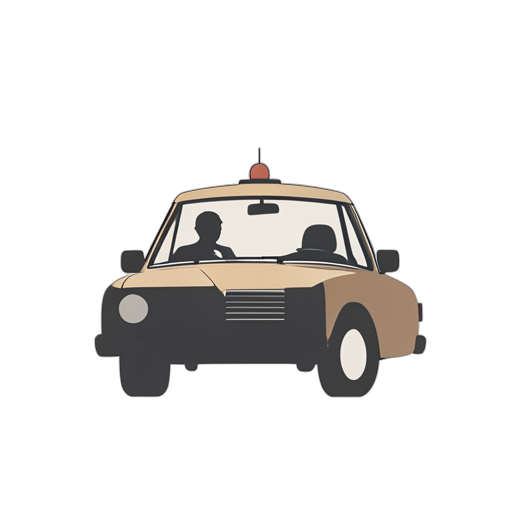 Flat Icon Taxi Driver