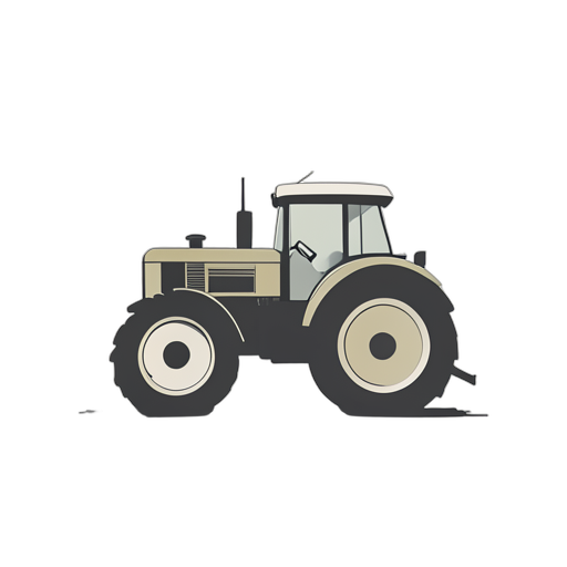 Flat Icon Tractor