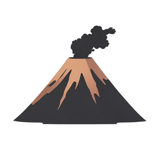 Flat Icon Volcano
