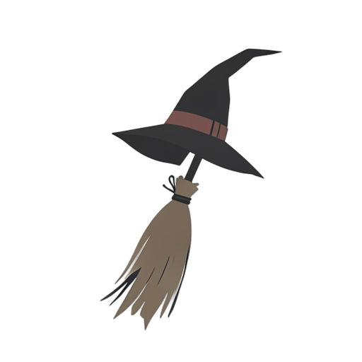 Flat Icon Witch Broom