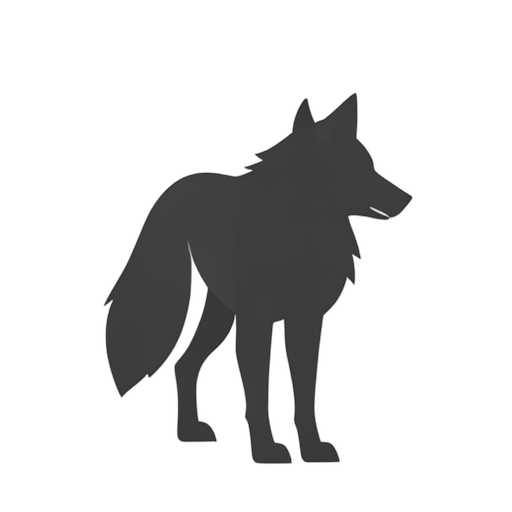 Flat Icon ذئب