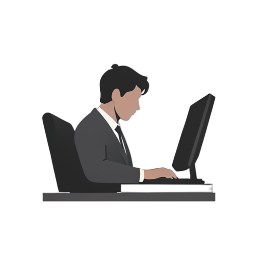 Flat Icon Arbeitender