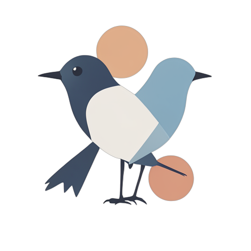 Geometric นกสีน้ำเงิน
