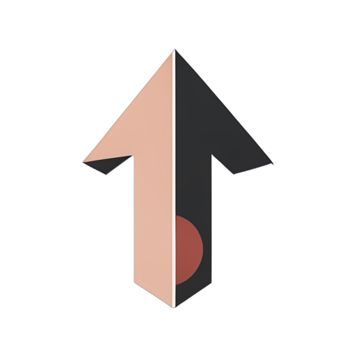 Geometric Double Arrow Up