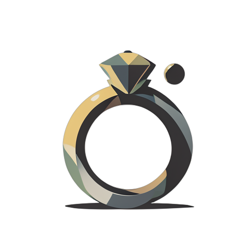 Geometric Aliança de noivado