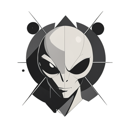 Geometric Grauer Alien