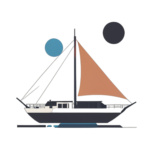 Geometric barco a vela