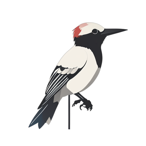 Geometric burung pemikul kayu