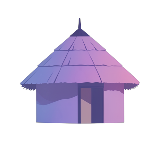 Gradient Modern African Hut