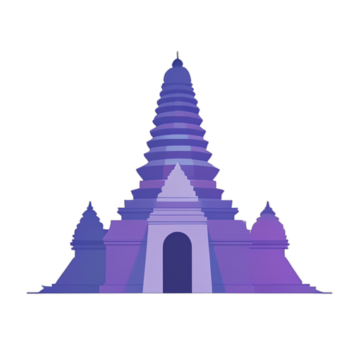 Gradient Modern Angkor Wat