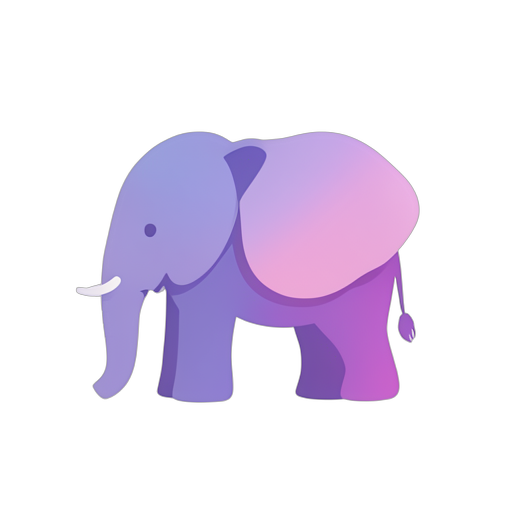 Gradient Modern Baby Elephant