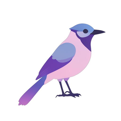 Gradient Modern นกสีน้ำเงิน