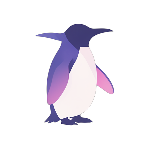 Gradient Modern Emperor Penguin