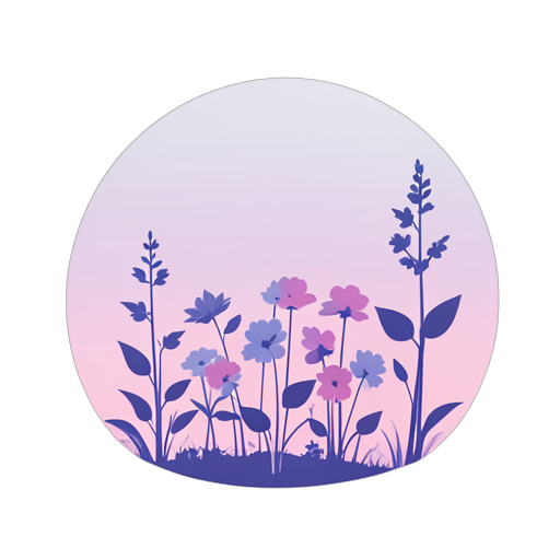 Gradient Modern Jardín de flores