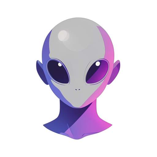 Gradient Modern Grey Alien