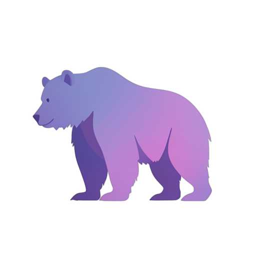 Gradient Modern Grizzly Bear