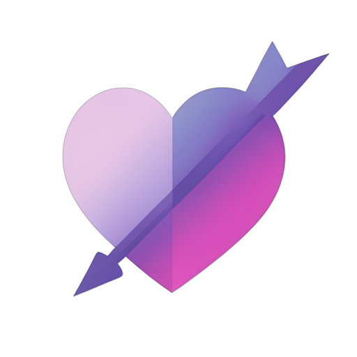 Gradient Modern قلب مع سهم