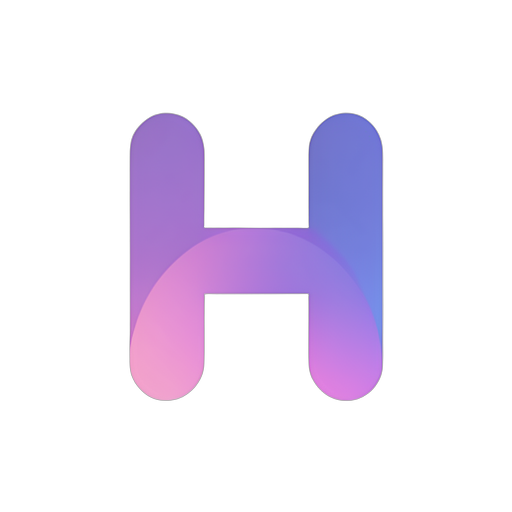Gradient Modern حرف H
