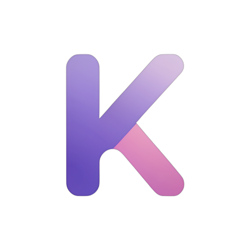 Gradient Modern Letter K