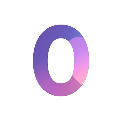 Gradient Modern อักษร โอ