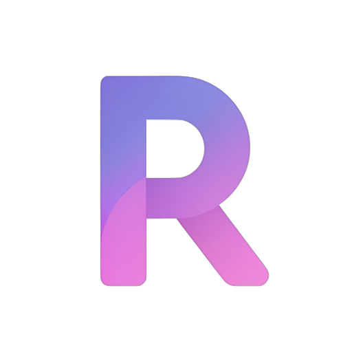 Gradient Modern Letter R