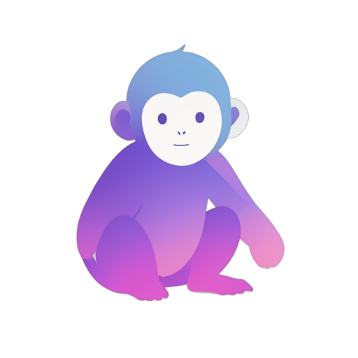 Gradient Modern scimmia