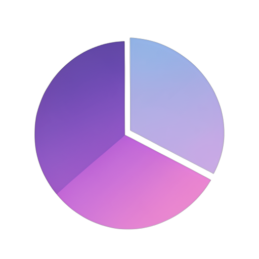 Gradient Modern Pie Chart