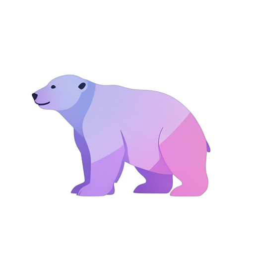 Gradient Modern Polar Bear