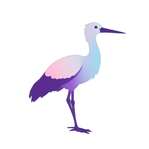 Gradient Modern Stork