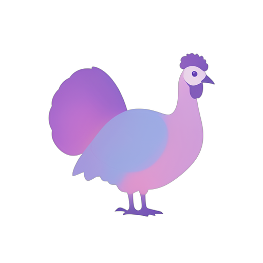 Gradient Modern Turkey Bird