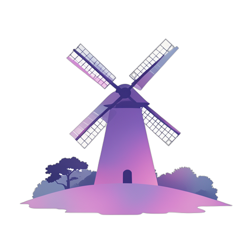 Gradient Modern Windmolen
