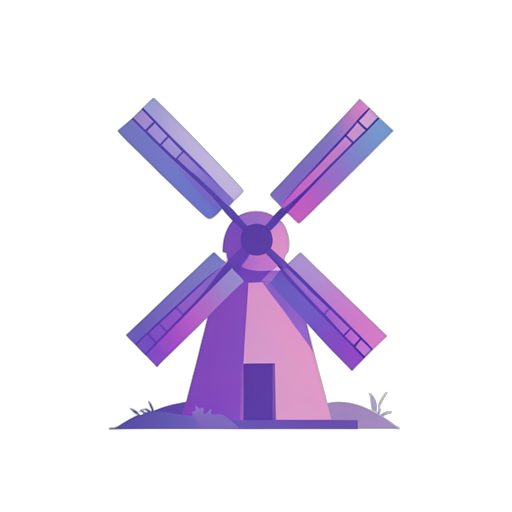 Gradient Modern Windmühle