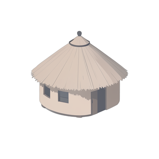 Isometric African Hut