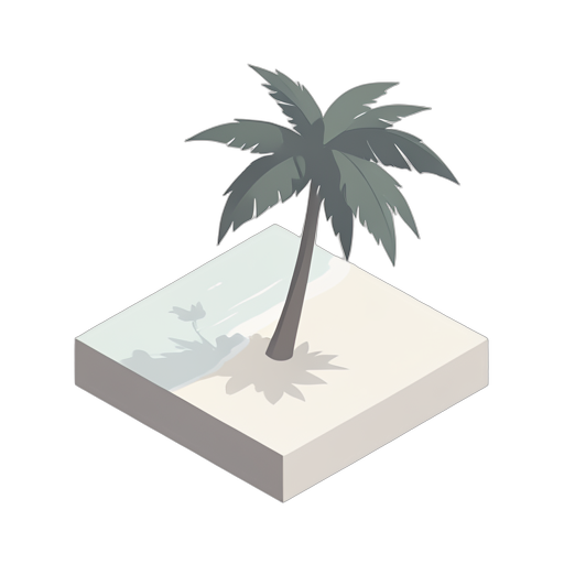 Isometric Spiaggia tropicale