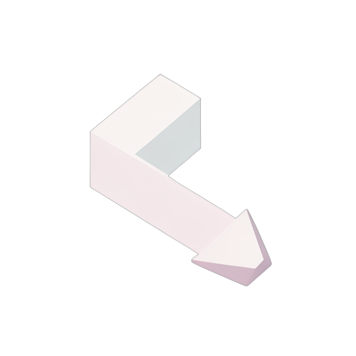 Isometric Bent Arrow