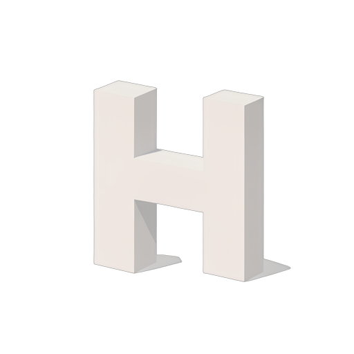 Isometric ตัวอักษร H