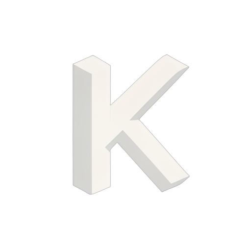 Isometric Letter K