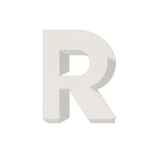 Isometric Letter R