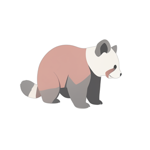 Isometric kırmızı panda