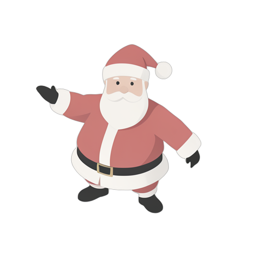 Isometric Santa Claus