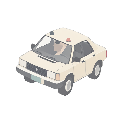 Isometric Taxi-chauffeur