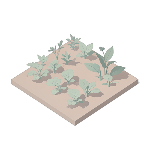 Isometric Huerto de verduras
