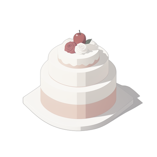 Isometric كعكة زفاف