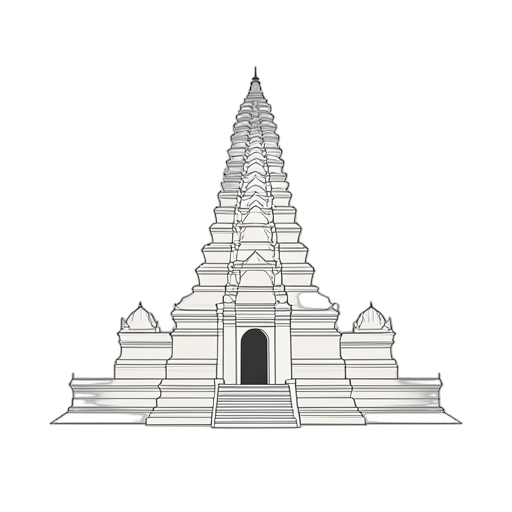 Line Art Angkor Wat