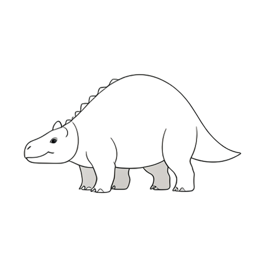 Line Art Ankylosaurus