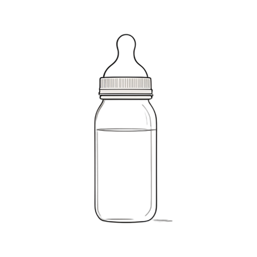 Line Art Baby Bottle